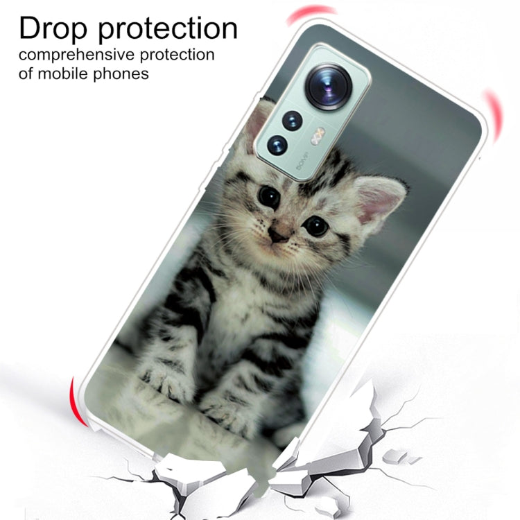 For Xiaomi 12 Pro Painted Transparent Shockproof TPU Protective Phone Case