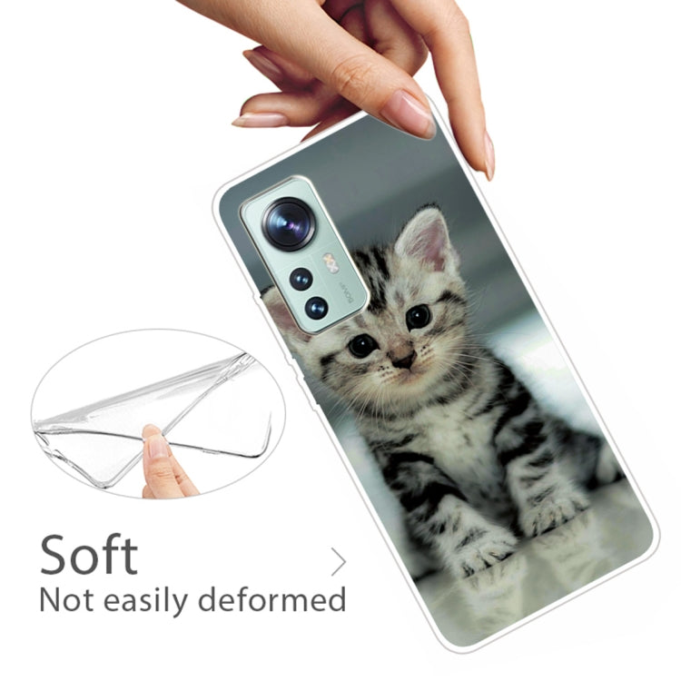For Xiaomi 12 Pro Painted Transparent Shockproof TPU Protective Phone Case