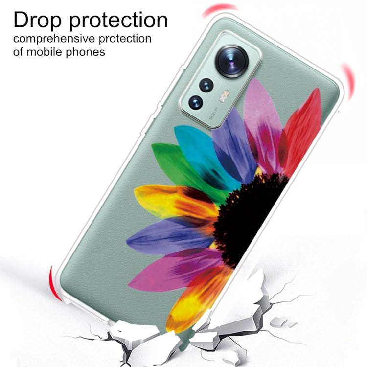 For Xiaomi 12 Pro Painted Transparent Shockproof TPU Protective Phone Case