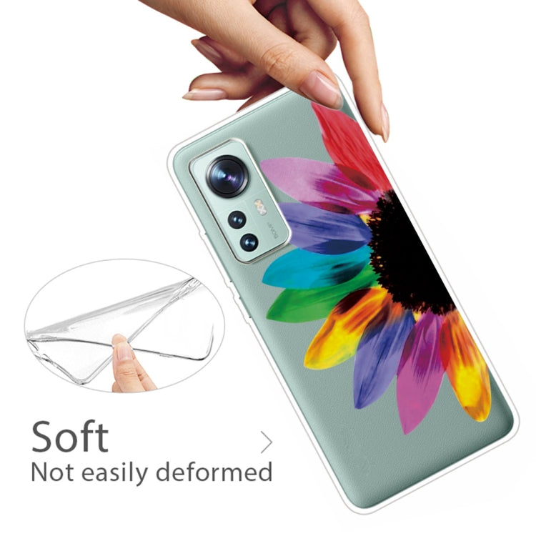 For Xiaomi 12 Pro Painted Transparent Shockproof TPU Protective Phone Case
