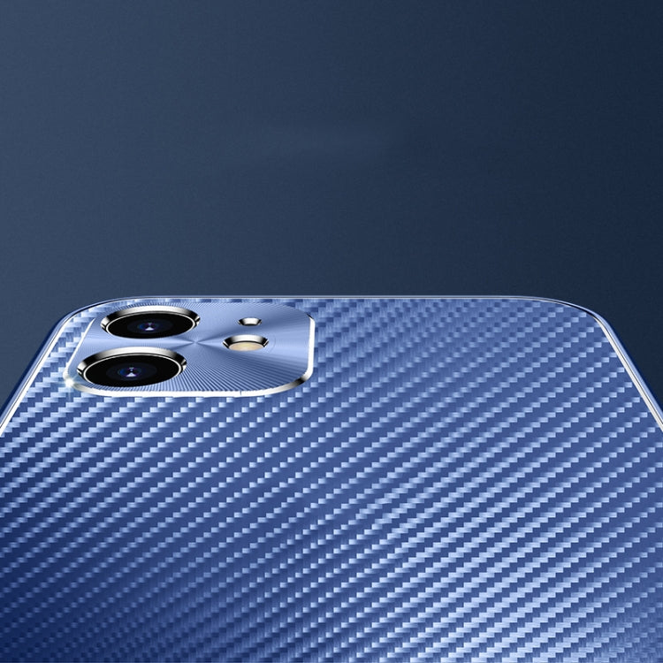 Metal Frame Carbon Fiber Phone Case For iPhone 6s Plus / 6 Plus(Blue)