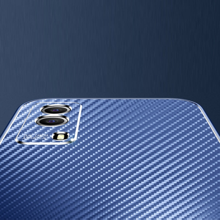 For vivo Y53s Metal Frame Carbon Fiber Phone Case