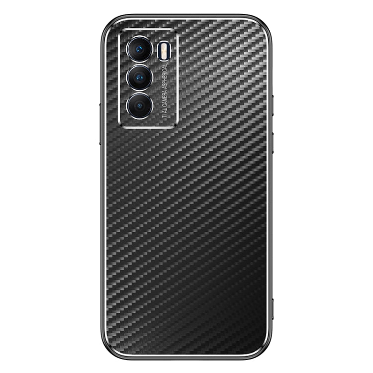 For vivo T1 4G Metal Frame Carbon Fiber Phone Case
