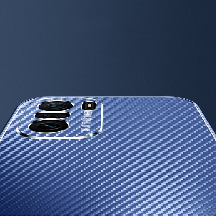 For Xiaomi Redmi K40 / K40 Pro Metal Frame Carbon Fiber Phone Case(Blue)