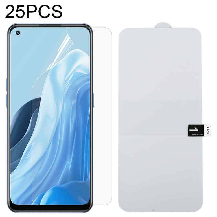 25 PCS Full Screen Protector Explosion-proof Hydrogel Film For OPPO Reno7 / Reno7 Z 5G / Reno7 5G / Reno7 Lite / Reno8 Lite / F21 Pro 5G / F21s Pro 5G