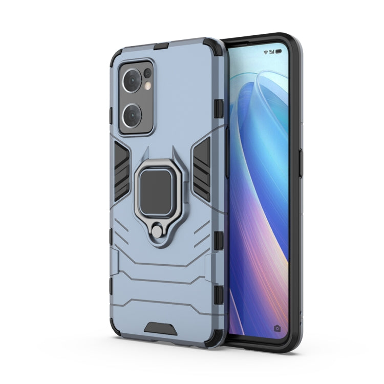 For OPPO Reno7 5G International Version Shockproof PC + TPU Protective Phone Case with Magnetic Ring Holder
