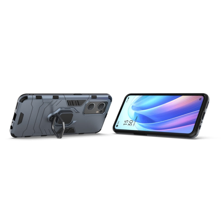 For OPPO Reno7 5G International Version Shockproof PC + TPU Protective Phone Case with Magnetic Ring Holder