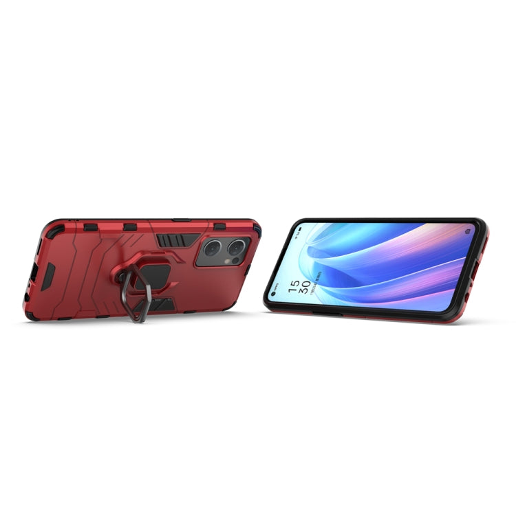 For OPPO Reno7 5G International Version Shockproof PC + TPU Protective Phone Case with Magnetic Ring Holder