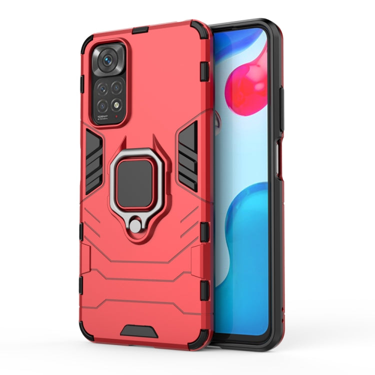 For Xiaomi Redmi Note 11 / Note 11S Global Shockproof PC + TPU Protective Phone Case with Magnetic Ring Holder