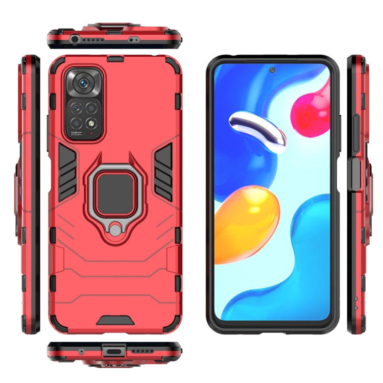 For Xiaomi Redmi Note 11 / Note 11S Global Shockproof PC + TPU Protective Phone Case with Magnetic Ring Holder
