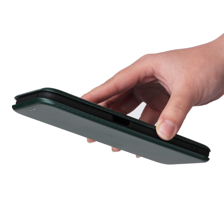 For OPPO Realme 9i / A36 Carbon Fiber Texture Horizontal Flip PU Phone Case