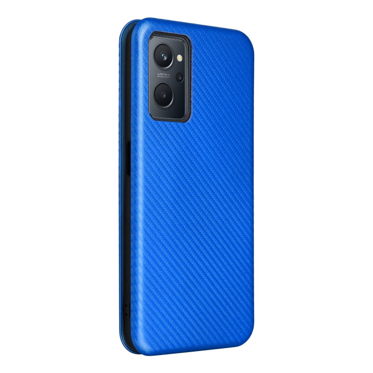 For OPPO Realme 9i / A36 Carbon Fiber Texture Horizontal Flip PU Phone Case
