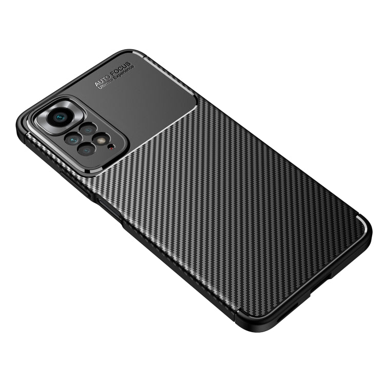 For Xiaomi Redmi Note 11 Pro Overseas Version Carbon Fiber Texture Shockproof TPU Phone Case