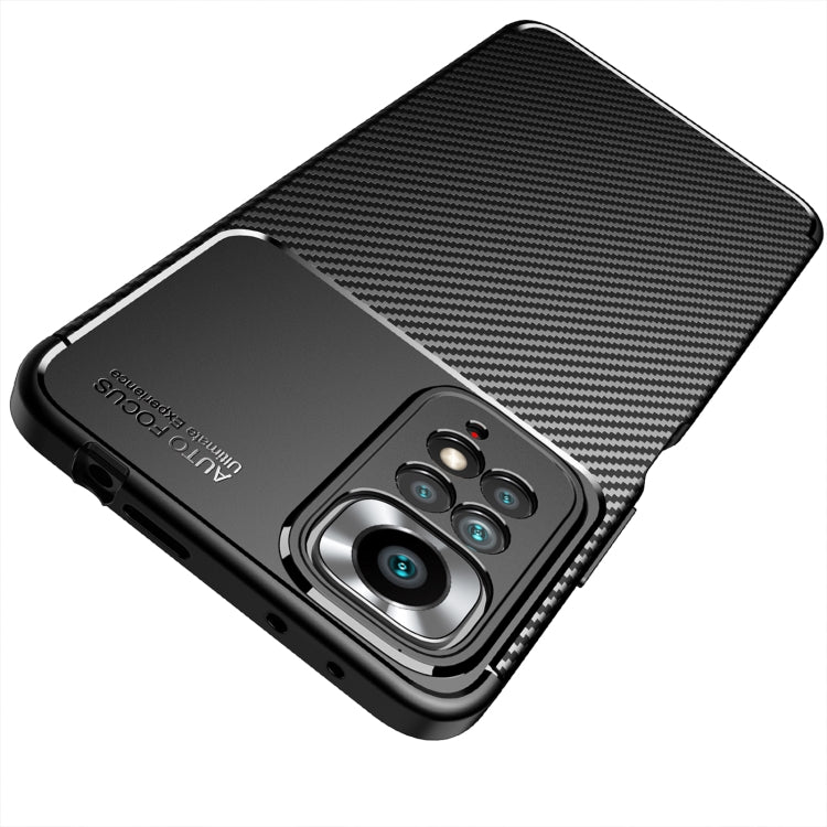 For Xiaomi Redmi Note 11 Pro Overseas Version Carbon Fiber Texture Shockproof TPU Phone Case