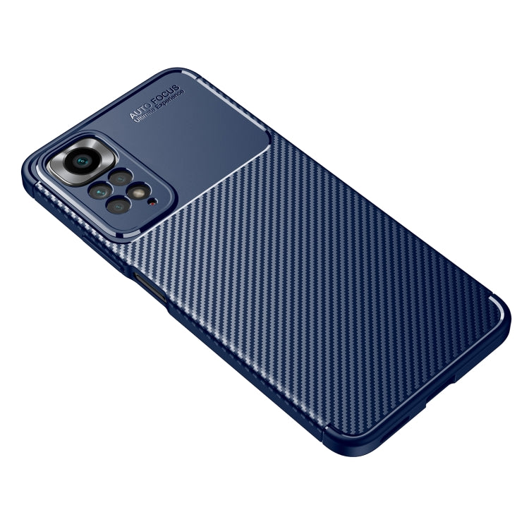 For Xiaomi Redmi Note 11 Pro Overseas Version Carbon Fiber Texture Shockproof TPU Phone Case