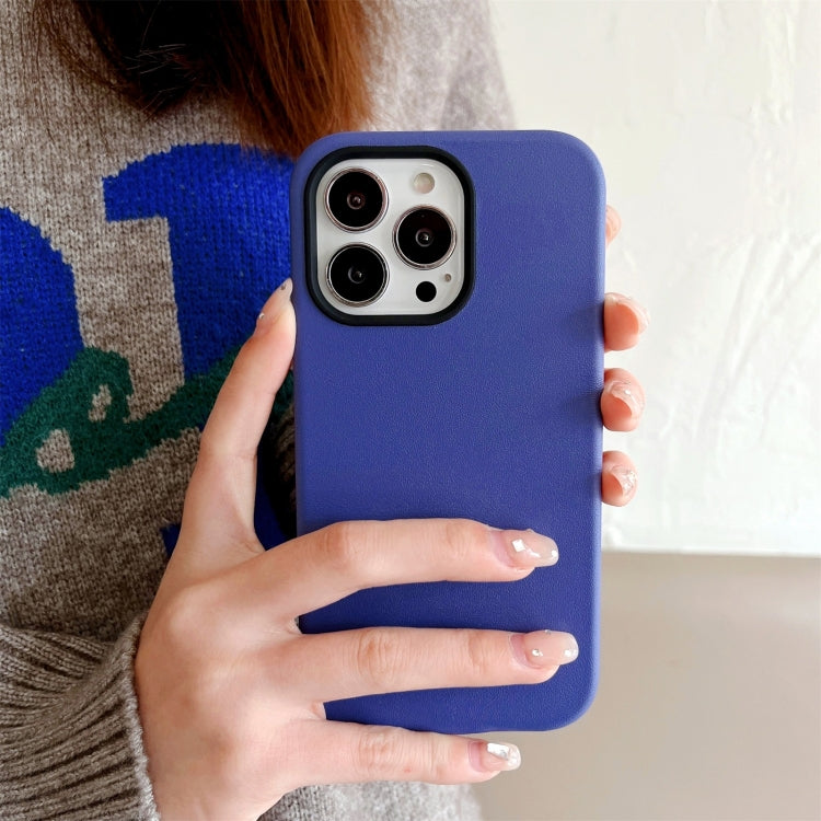 For iPhone 12 / 12 Pro Solid Color Leather Phone Case