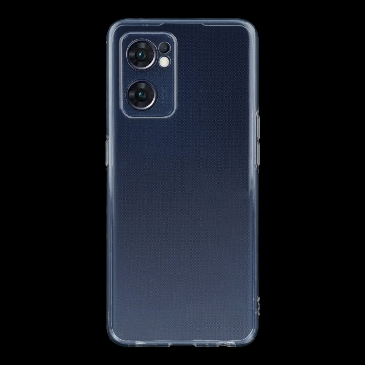 For OPPO Reno7 5G / Find X5 Lite Foreign 0.75mm Ultra-thin Transparent TPU Phone Case