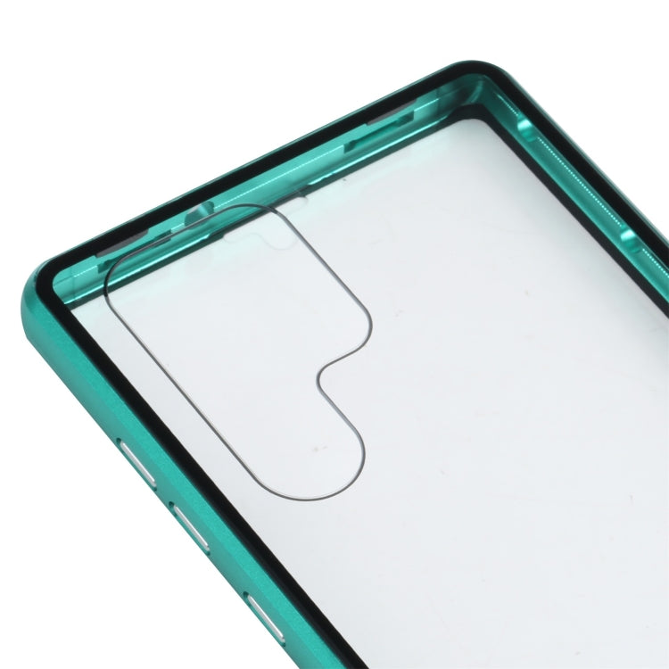 For Samsung Galaxy S22 Ultra 5G HD Magnetic Metal Tempered Glass Phone Case