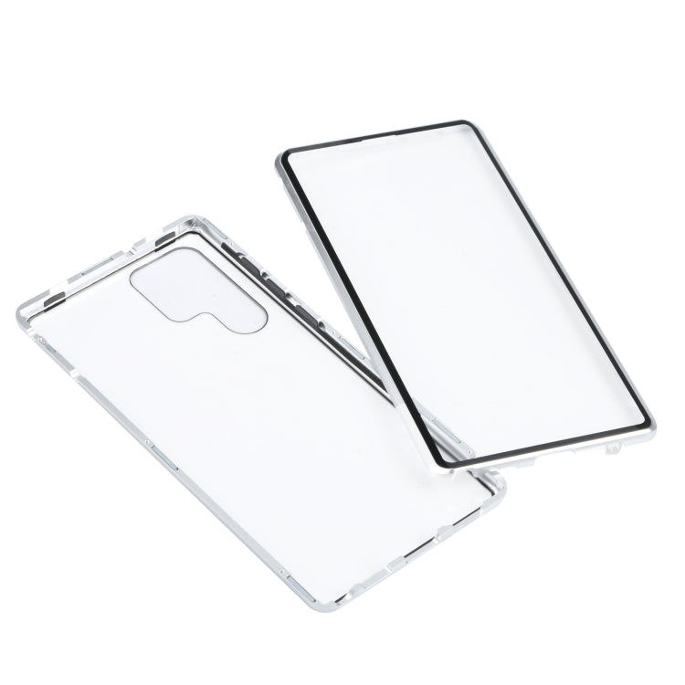 For Samsung Galaxy S22 Ultra 5G HD Magnetic Metal Tempered Glass Phone Case