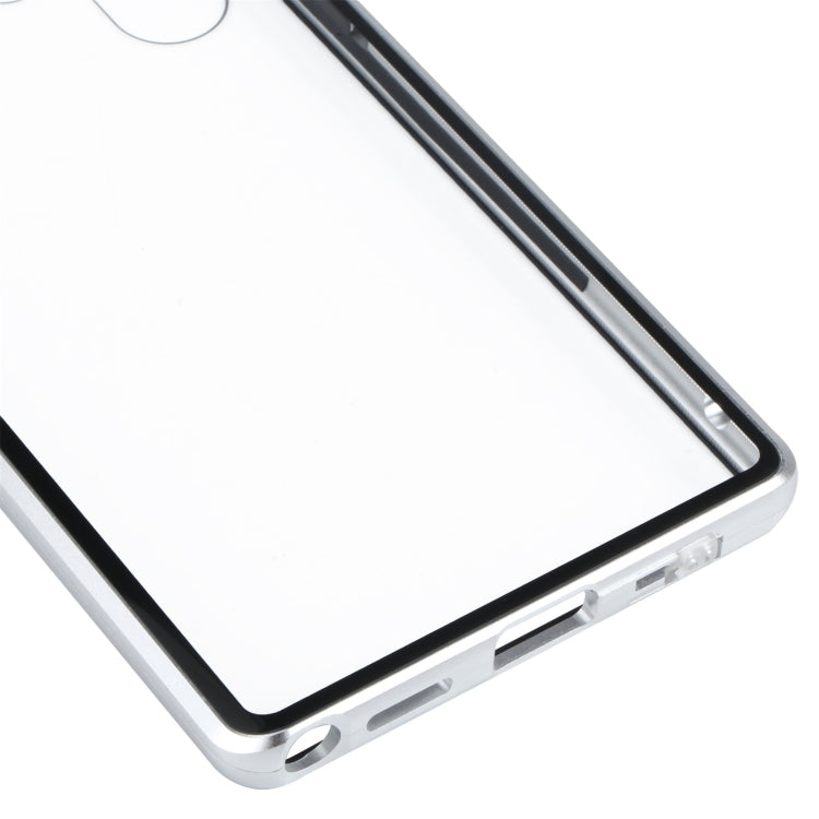 For Samsung Galaxy S22 Ultra 5G HD Magnetic Metal Tempered Glass Phone Case