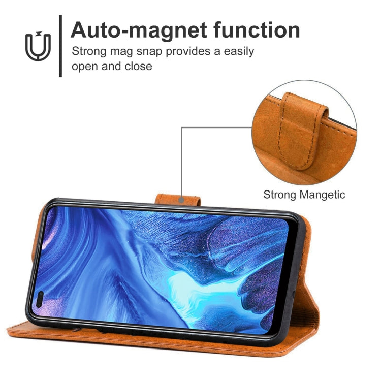 Leather Phone Case For OPPO Reno4