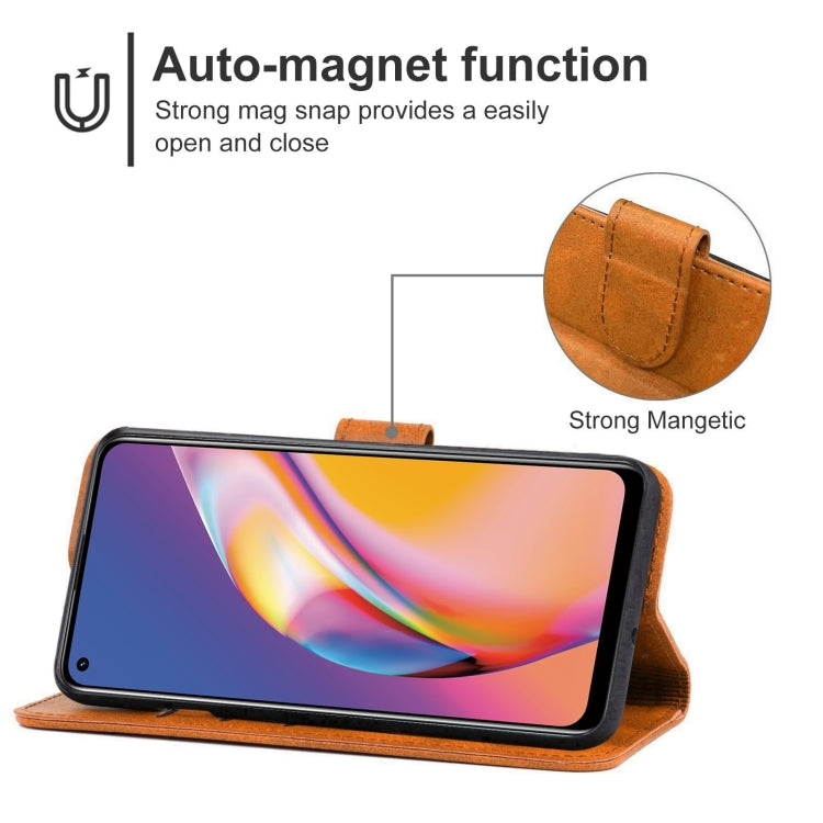 Leather Phone Case For OPPO Reno5 F