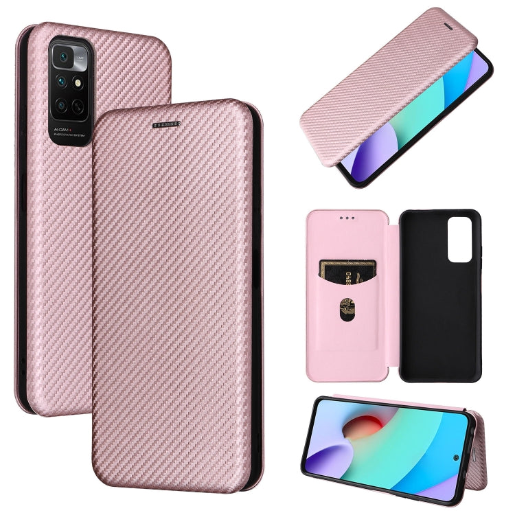 For Xiaomi Redmi Note 11 / Note 11S Global Carbon Fiber Texture Horizontal Flip PU Phone Case