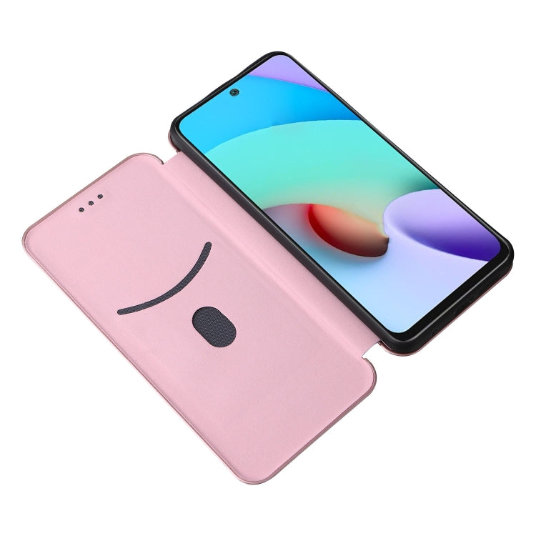 For Xiaomi Redmi Note 11 / Note 11S Global Carbon Fiber Texture Horizontal Flip PU Phone Case