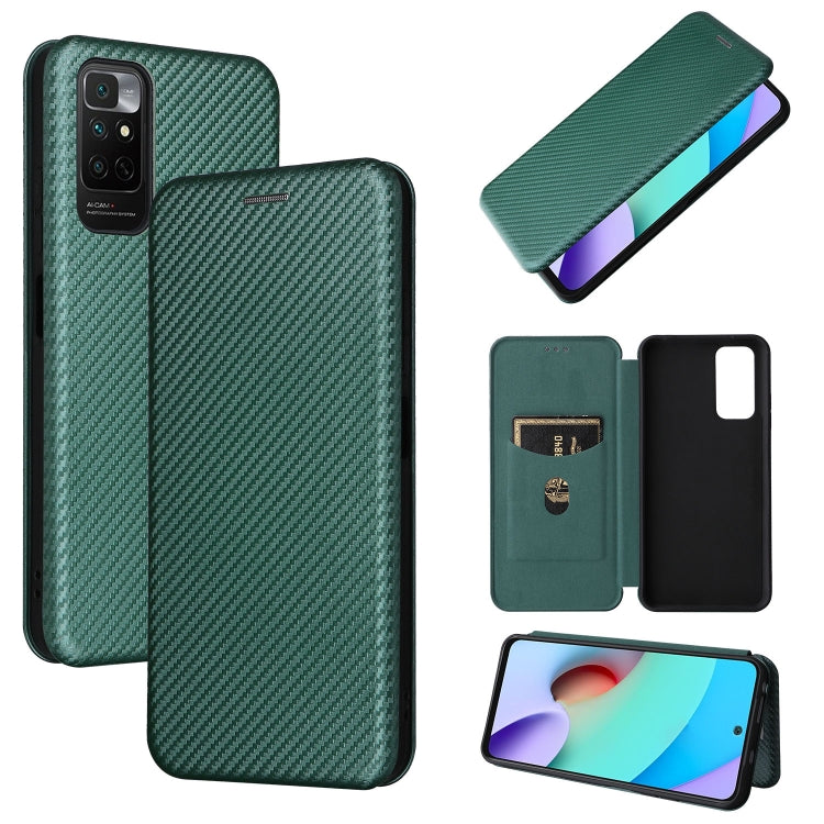 For Xiaomi Redmi Note 11 / Note 11S Global Carbon Fiber Texture Horizontal Flip PU Phone Case