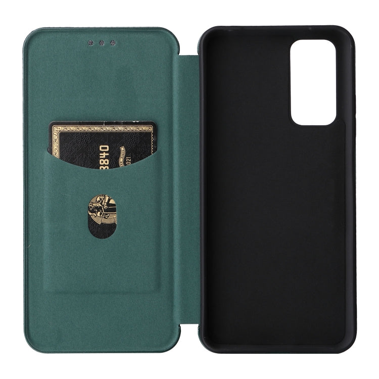 For Xiaomi Redmi Note 11 / Note 11S Global Carbon Fiber Texture Horizontal Flip PU Phone Case