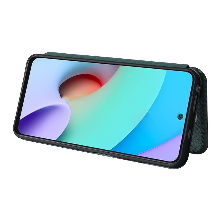 For Xiaomi Redmi Note 11 / Note 11S Global Carbon Fiber Texture Horizontal Flip PU Phone Case