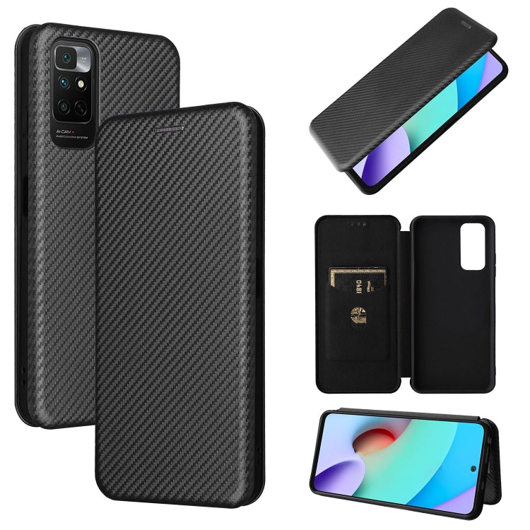 For Xiaomi Redmi Note 11 / Note 11S Global Carbon Fiber Texture Horizontal Flip PU Phone Case