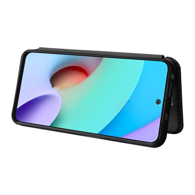 For Xiaomi Redmi Note 11 / Note 11S Global Carbon Fiber Texture Horizontal Flip PU Phone Case