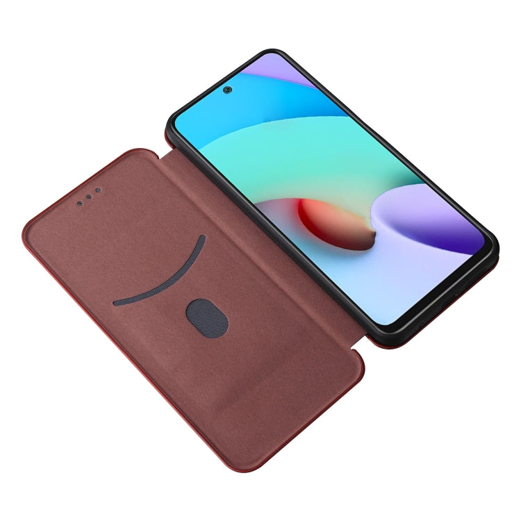 For Xiaomi Redmi Note 11 / Note 11S Global Carbon Fiber Texture Horizontal Flip PU Phone Case