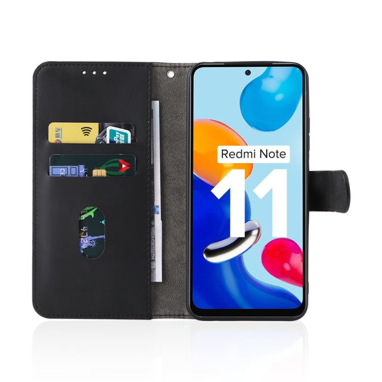 For Xiaomi Redmi Note 11 / Note 11S Global Skin Feel Magnetic Buckle Leather Phone Case