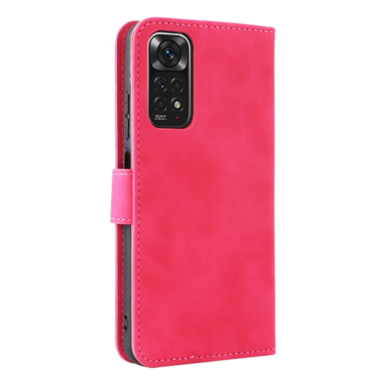 For Xiaomi Redmi Note 11 / Note 11S Global Skin Feel Magnetic Buckle Leather Phone Case