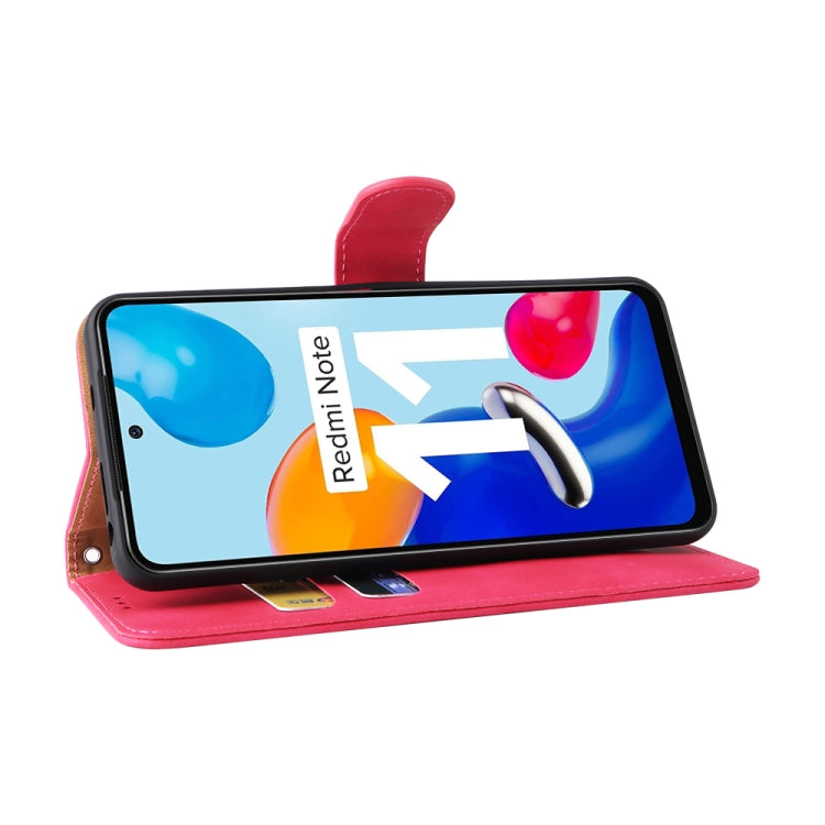 For Xiaomi Redmi Note 11 / Note 11S Global Skin Feel Magnetic Buckle Leather Phone Case