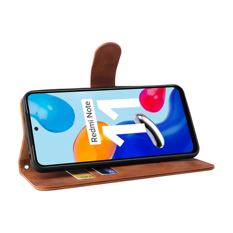 For Xiaomi Redmi Note 11 / Note 11S Global Skin Feel Magnetic Buckle Leather Phone Case