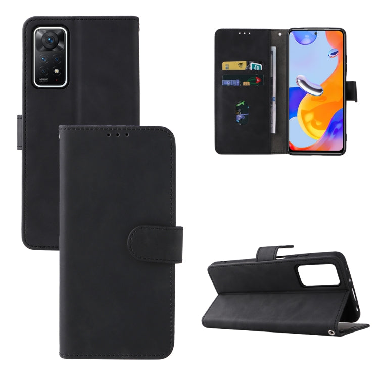 For Xiaomi Redmi Note 11 Pro 5G Foreign Version / Note 11 Pro+ 5G Skin Feel Magnetic Buckle Leather Phone Case