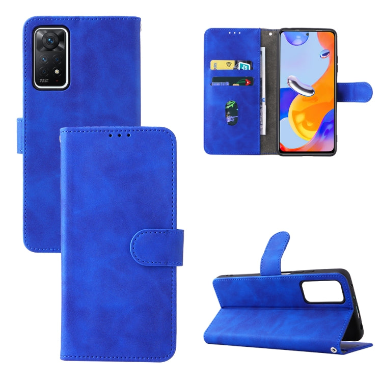 For Xiaomi Redmi Note 11 Pro 5G Foreign Version / Note 11 Pro+ 5G Skin Feel Magnetic Buckle Leather Phone Case