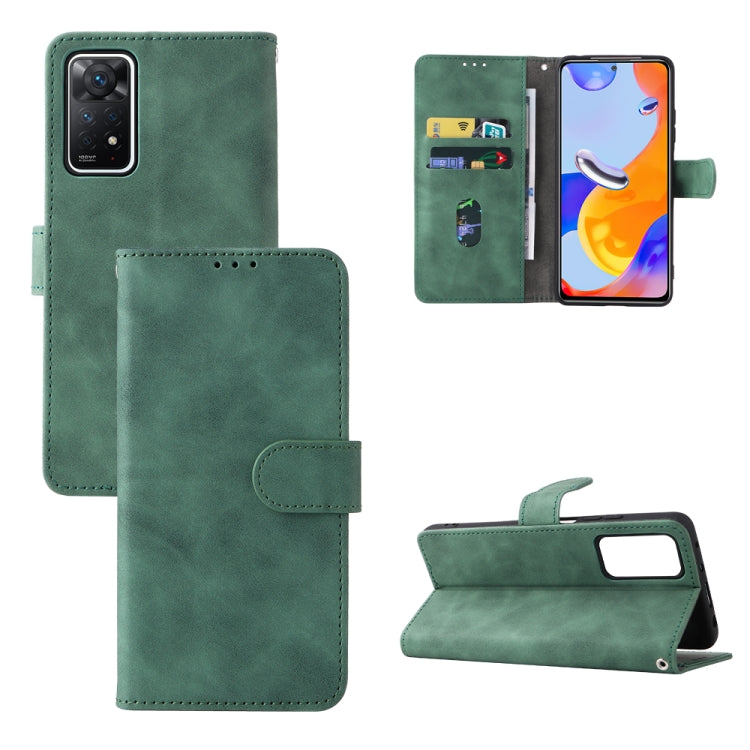 For Xiaomi Redmi Note 11 Pro 5G Foreign Version / Note 11 Pro+ 5G Skin Feel Magnetic Buckle Leather Phone Case