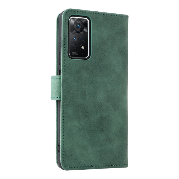 For Xiaomi Redmi Note 11 Pro 5G Foreign Version / Note 11 Pro+ 5G Skin Feel Magnetic Buckle Leather Phone Case