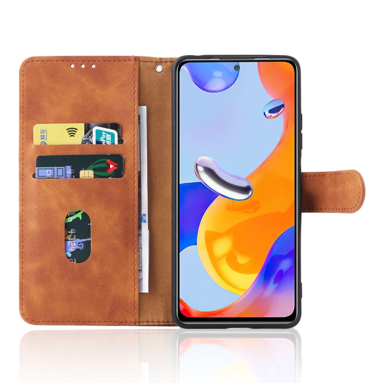 For Xiaomi Redmi Note 11 Pro 5G Foreign Version / Note 11 Pro+ 5G Skin Feel Magnetic Buckle Leather Phone Case