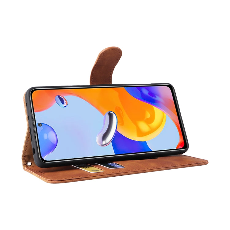 For Xiaomi Redmi Note 11 Pro 5G Foreign Version / Note 11 Pro+ 5G Skin Feel Magnetic Buckle Leather Phone Case