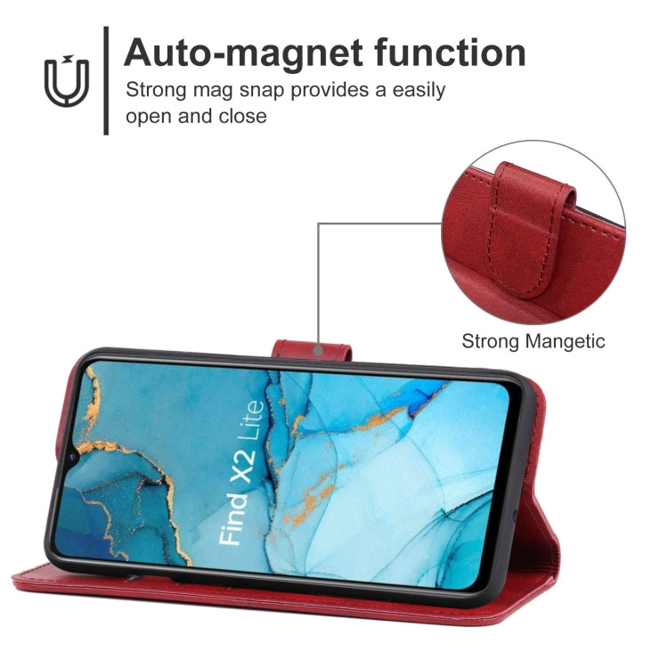 Leather Phone Case For OPPO Find X2 Lite