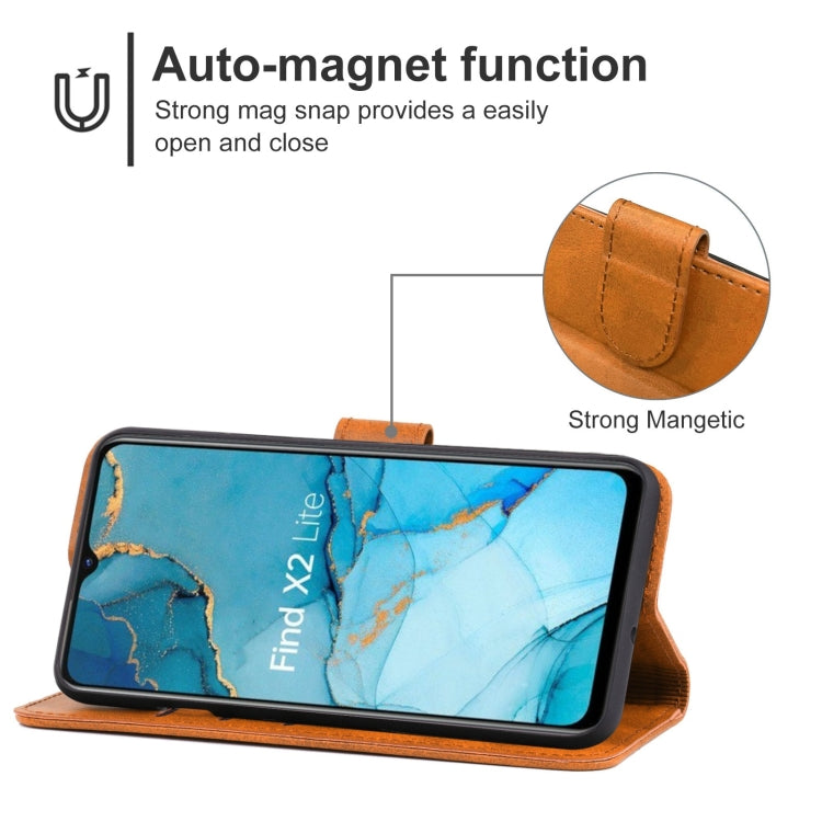 Leather Phone Case For OPPO Find X2 Lite