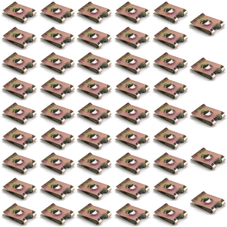 A2745 50 in 1 U-shape Nut Kit Spire Clips No.8 Zinc Speed Fasteners Lug Nuts