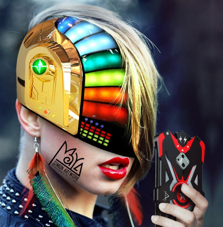 For Vivo S5 Hammer II Shockproof Metal Protective Case(Black Red)