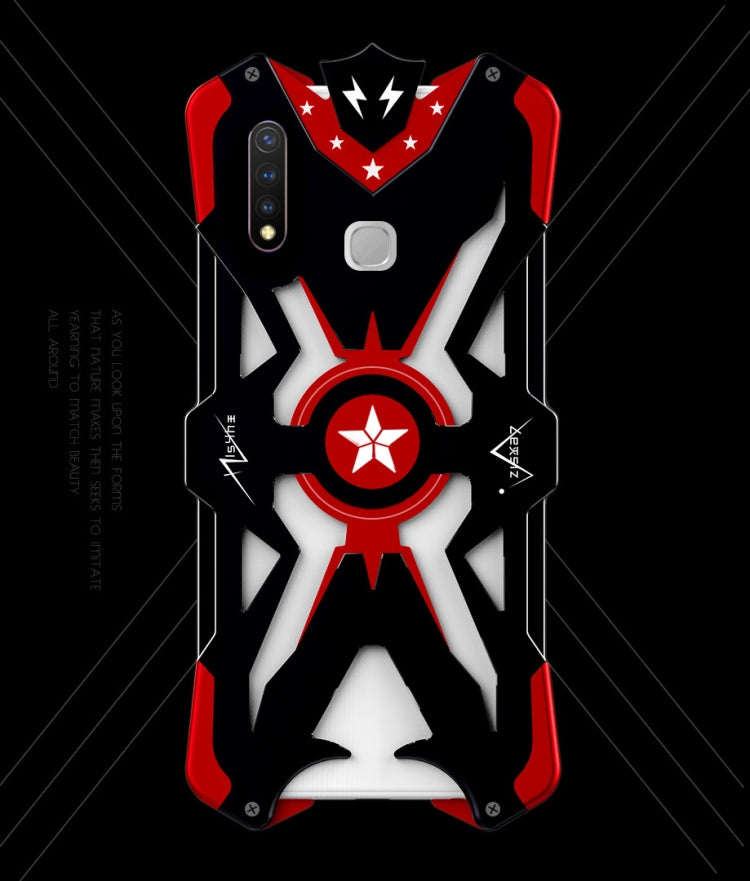 For Vivo U3 Hammer II Shockproof Metal Protective Case(Black Red)