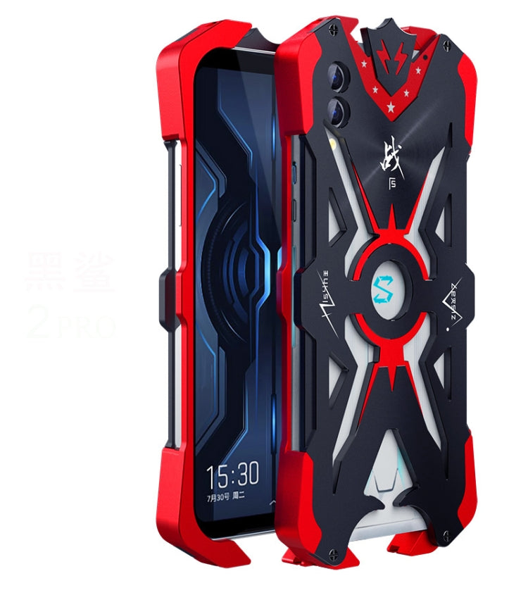 For Xiaomi Black Shark 2 / Black Shark 2 Pro Hammer II Shockproof Metal Protective Case(Black Red)